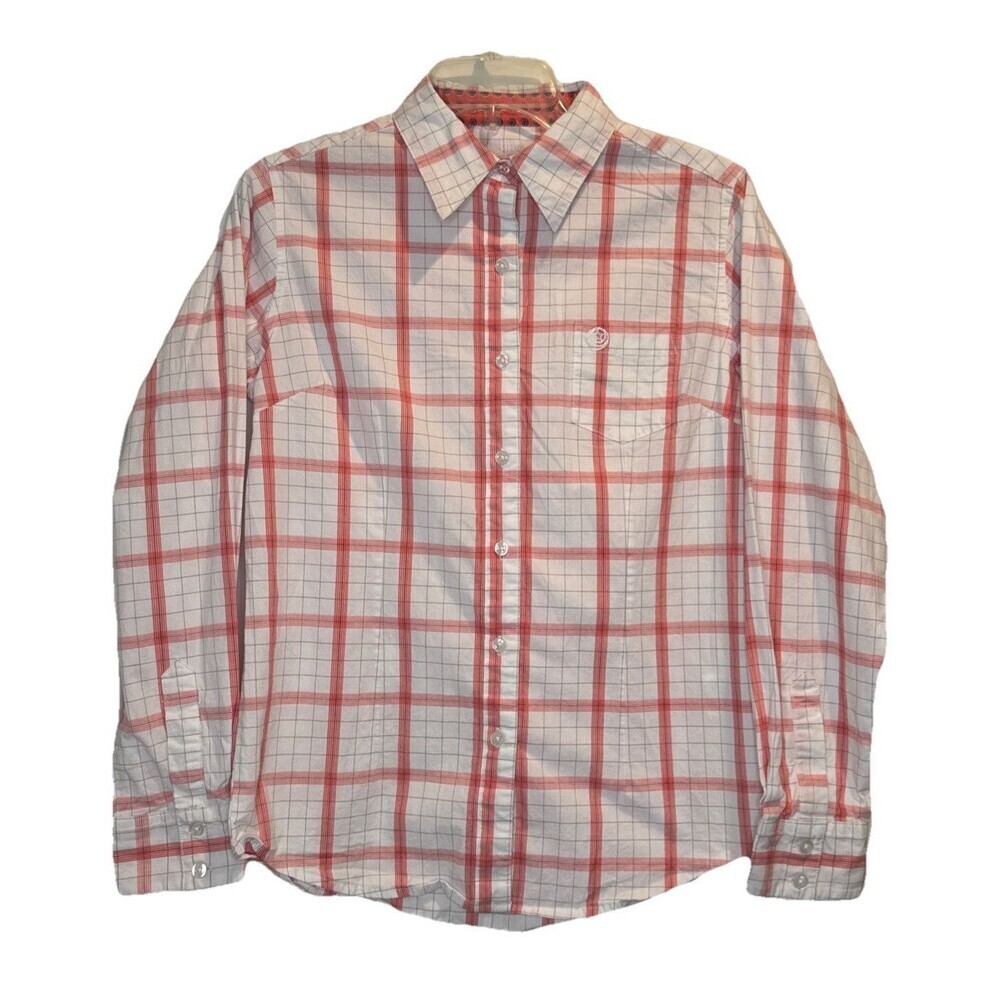 Wrangler Women’s George Strait For Her Plaid Button Up Shirt Western Sz S